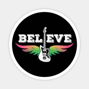 Believe Colorful Guitar Wings Offset Style Electric Guitar Magnet